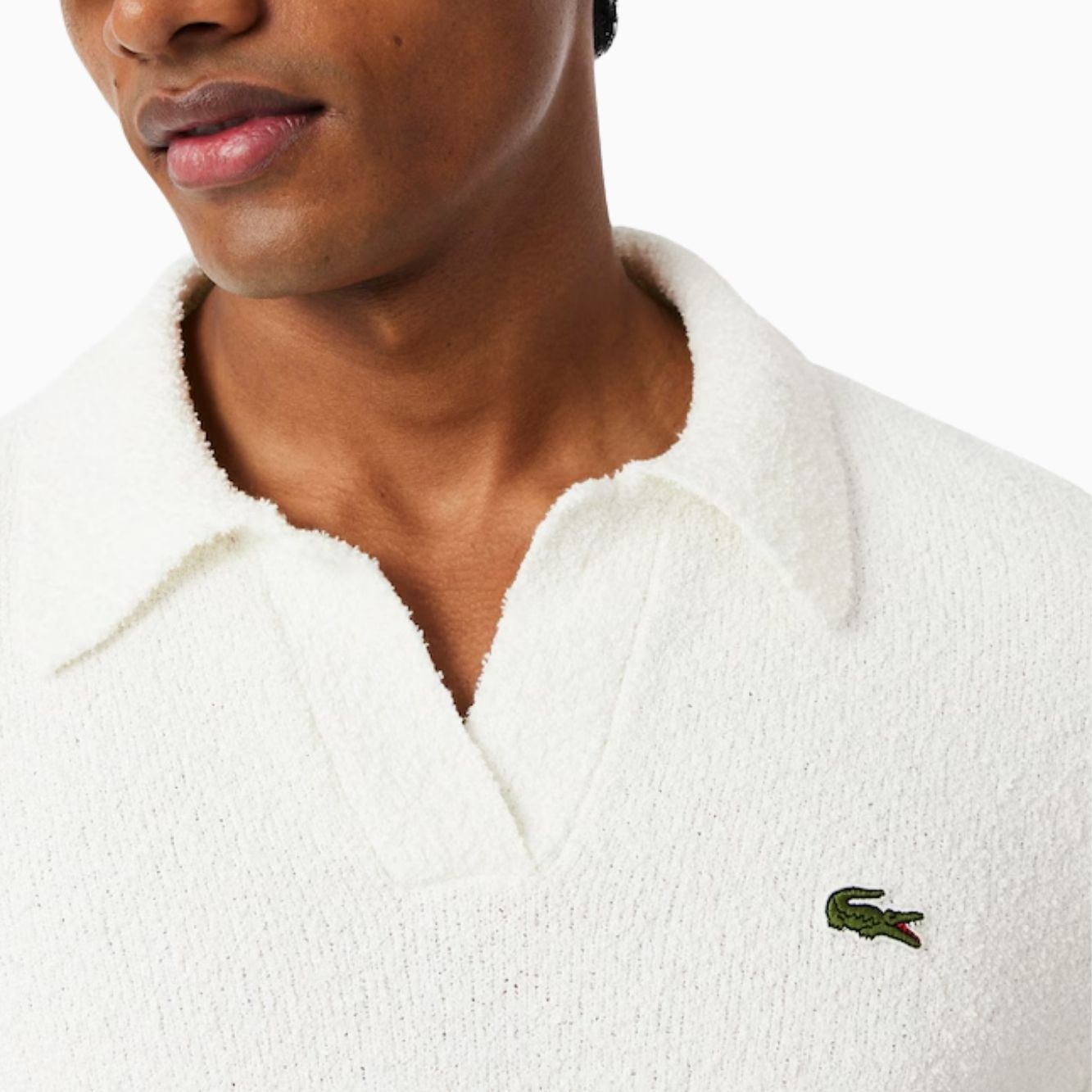 Polo in maglia bouclè
