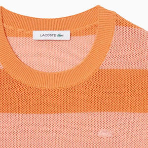T-shirt a righe in mesh